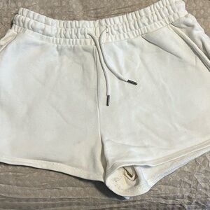 Forever 21 White Drawstring Athletic Lounge Shorts